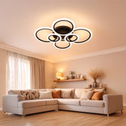 LED lustr s dálkovým ovládáním BETTY 82W, 6 kruhů, studené/teplé/neutrální světlo, stmívatelné, černé LED lustry s dálkovým ovládáním Výchozí název Alessandro Design