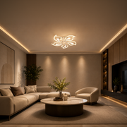LED lustr s dálkovým ovládáním GLORIOSA 95W, 5 okvětních lístků, studené/teplé/neutrální světlo, stmívatelné, bílý LED lustr s dálkovým ovládáním Výchozí název Alessandro Design