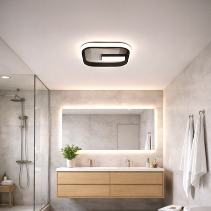LED lustr VICTORIA 19W, čtvercový, studené/teplé/neutrální světlo, černá, bílá LED lustr Výchozí název Alessandro Design