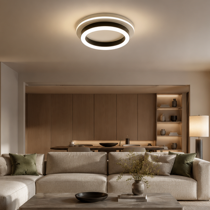 MODERNÍ LED Lustr 25W, Průměr 20cm, Kulatý, Studené/Teplé/Neutrální světlo, Černé LED Lustry Výchozí název Alessandro Design