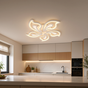 LED lustr s dálkovým ovládáním GLORIOSA 95W, 5 okvětních lístků, studené/teplé/neutrální světlo, stmívatelné, bílý LED lustr s dálkovým ovládáním Výchozí název Alessandro Design