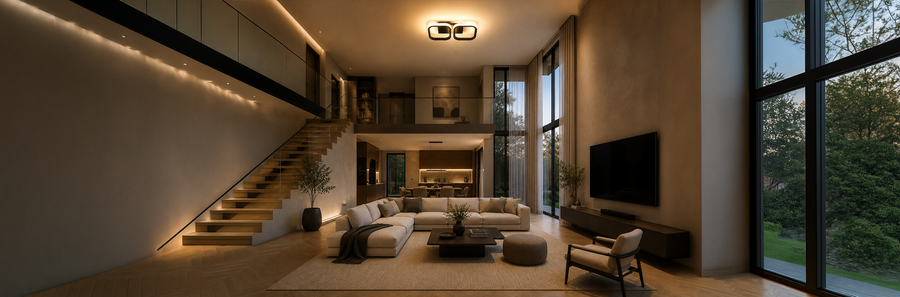 LED lustr VERTEX 21W, 2 čtvercové, lineární, studené/teplé/neutrální světlo, černé LED lustry Výchozí název Alessandro Design