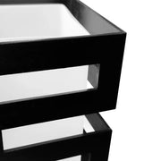 VANJA dřevěný lustr, čtvercové stínidlo, 4 X E27 patice, bílá / černá Klasické lustry Výchozí název Alessandro Design