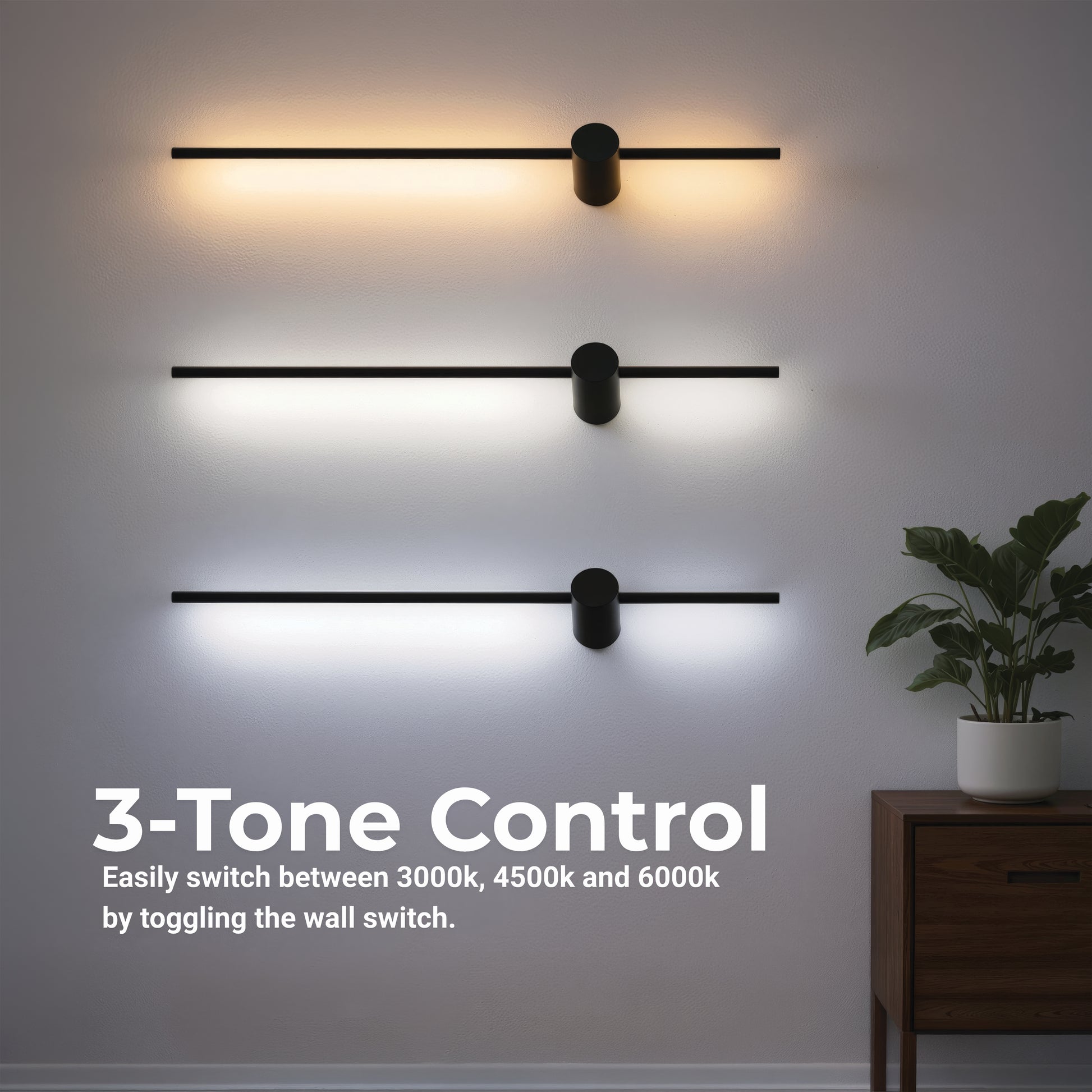 Angelique LED nástěnné svítidlo 24W Černá Bílá Vnitřní nástěnná svítidla Výchozí název Alessandro Design