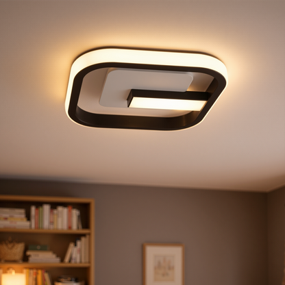 LED lustr VICTORIA 19W, čtvercový, studené/teplé/neutrální světlo, černá, bílá LED lustr Výchozí název Alessandro Design