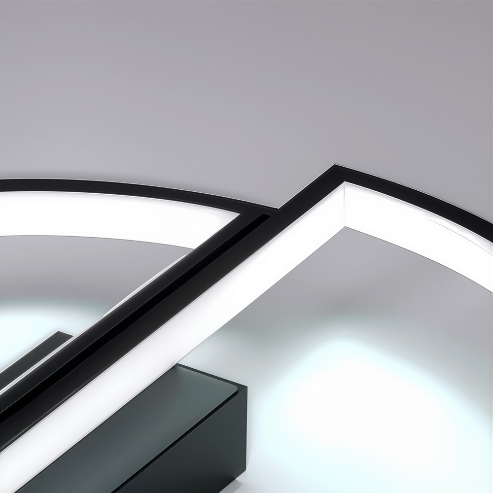 LED lustr s dálkovým ovládáním VECTOR ARCUS 52W, 2 Elements, Studené/Teplé/Neutrální světlo, Stmívatelné, Černé LED lustry s dálkovým ovládáním Výchozí název Alessandro Design