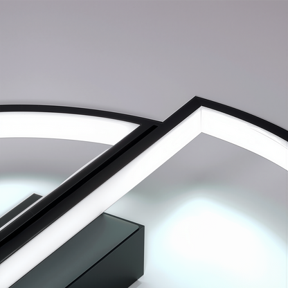 LED lustr s dálkovým ovládáním VECTOR ARCUS 52W, 2 Elements, Studené/Teplé/Neutrální světlo, Stmívatelné, Černé LED lustry s dálkovým ovládáním Výchozí název Alessandro Design