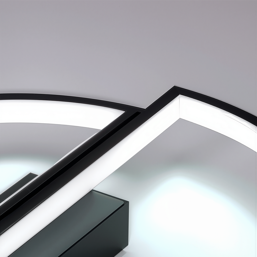 LED lustr s dálkovým ovládáním VECTOR ARCUS 52W, 2 Elements, Studené/Teplé/Neutrální světlo, Stmívatelné, Černé LED lustry s dálkovým ovládáním Výchozí název Alessandro Design