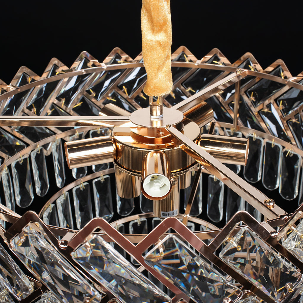 Křišťálový lustr WINDSOR Nobile 5xE14, průměr 39 cm, lesklé zlato, nastavitelná výška Křišťálové lustry Výchozí název Alessandro Design