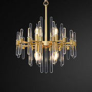 Candelabru Cristal CC850/480GD ,6xE14, 48X45cm, Inaltime Reglabila, Auriu Lucios, Inaltime Reglabila, Design Elegant, Metal si Cristal Candelabre Cristal Default Title Alessandro Design