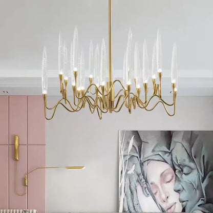 Cristal Chandelier Delta 12XG4 Gold moderní lustry Výchozí název Alessandro Design