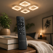LED lustr s dálkovým ovládáním ZOE 53W, 4 čtverce, studené/teplé/neutrální světlo, stmívatelné, bílý LED lustr s dálkovým ovládáním Výchozí název Alessandro Design