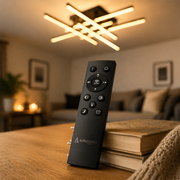 LED lustr s dálkovým ovládáním LINEX, 81W, 6 prvků, lineární, studené/teplé/neutrální světlo, stmívatelné, černé LED lustry s dálkovým ovládáním Výchozí název Alessandro Design