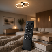 LED lustr s dálkovým ovládáním BETTY 27W, 2 kruhy, studené/teplé/neutrální světlo, stmívatelné, černé LED lustry s dálkovým ovládáním Výchozí název Alessandro Design