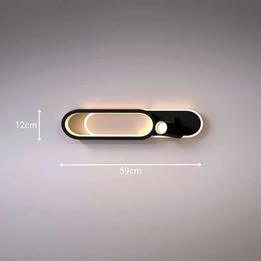 LED lustr s nastavitelným projektorem FISSO Camilla 49W, světlo 3000/4000/6000k, černé LED lustry Výchozí název Alessandro Design