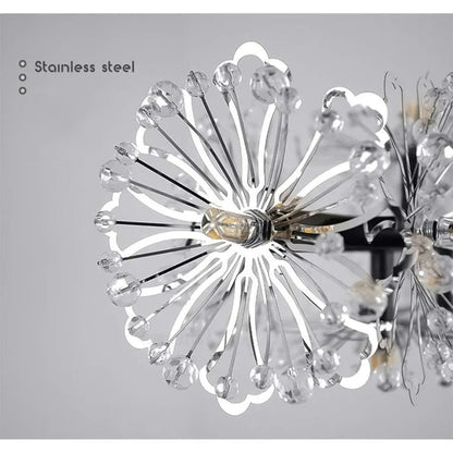 Křišťálový lustr PETERHOF Petito, 13xG4, Průměr 52 cm, Černá Moderní Lustry Výchozí název Alessandro Design