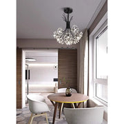 Křišťálový lustr PETERHOF Petito, 13xG4, Průměr 52 cm, Černá Moderní Lustry Výchozí název Alessandro Design