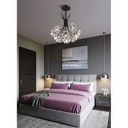 Křišťálový lustr PETERHOF Petito, 13xG4, Průměr 52 cm, Černá Moderní Lustry Výchozí název Alessandro Design