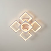 LED lustr s dálkovým ovládáním ZOE 70W, 5 čtverců, studené/teplé/neutrální světlo, stmívatelné, bílý LED lustr s dálkovým ovládáním Výchozí název Alessandro Design