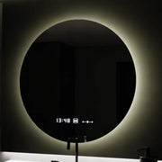 LED kulaté zrcadlo, 80 cm, Serenite MotionGlow Marcello, systém odmlžování, hodiny a teploměr, stmívatelná zrcátka Marcello Výchozí název Alessandro Design