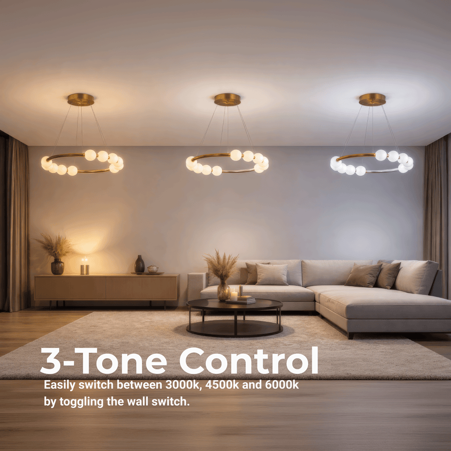 LED závěsné světlo Akrylové Nova 57W s dálkovým ovládáním, stmívatelné, 3000K/4000K/6000K, zlaté, kovové a akrylové LED lustry s dálkovým ovládáním Výchozí název Alessandro Design