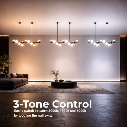 Aurion 29W akrylový LED závěsný lustr s dálkovým ovládáním, stmívatelný, černé zlato, kovové a akrylové LED lustry s dálkovým ovládáním Výchozí název Alessandro Design
