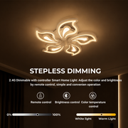 LED lustr s dálkovým ovládáním LILY 86W, 5 Elements, Studené/Teplé/Neutrální světlo, Stmívatelné, Bílý LED lustr s dálkovým ovládáním Výchozí název Alessandro Design