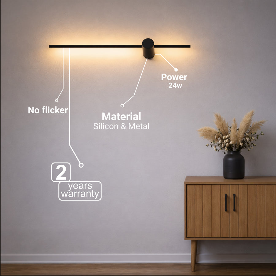 Angelique LED nástěnné svítidlo 24W Černá Bílá Vnitřní nástěnná svítidla Výchozí název Alessandro Design