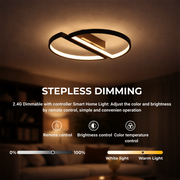 LED lustr s dálkovým ovládáním VECTOR ARCUS 52W, 2 Elements, Studené/Teplé/Neutrální světlo, Stmívatelné, Černé LED lustry s dálkovým ovládáním Výchozí název Alessandro Design