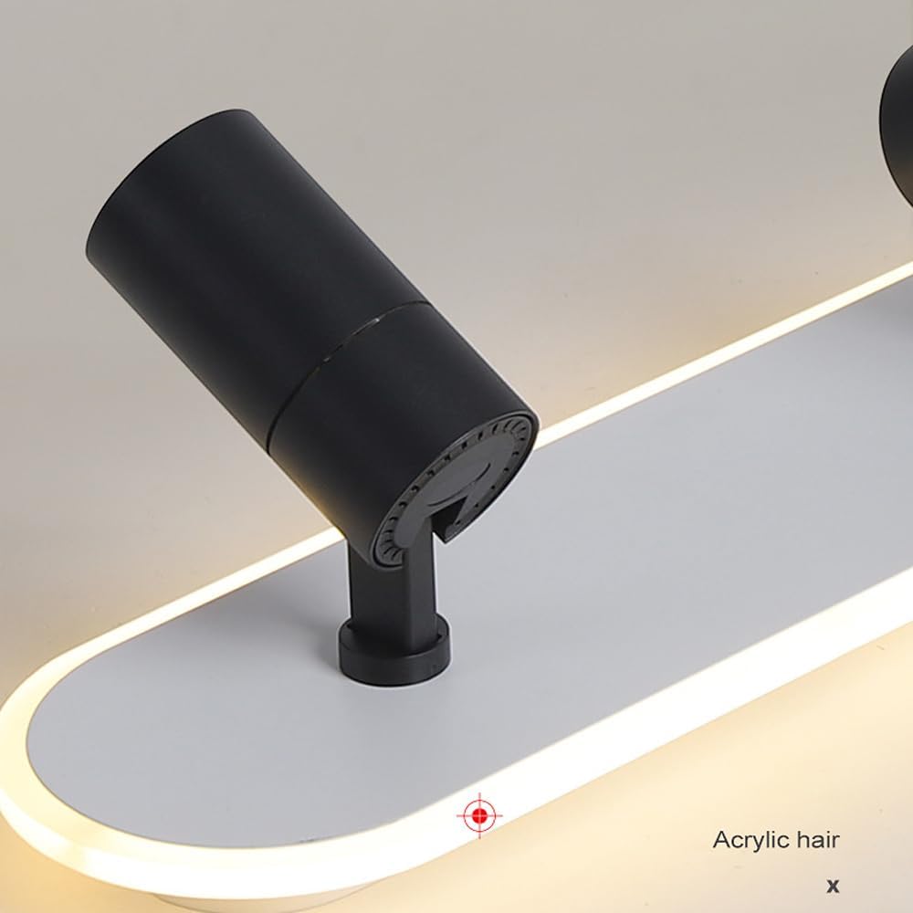 LED lustr s nastavitelným projektorem FISSO Camilla 70W, studené/teplé/neutrální světlo, černé LED lustry Výchozí název Alessandro Design