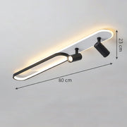 LED lustr s nastavitelným projektorem FISSO Camilla 70W, studené/teplé/neutrální světlo, černé LED lustry Výchozí název Alessandro Design