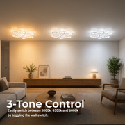LED lustr s dálkovým ovládáním GLORIOSA 95W, 5 okvětních lístků, studené/teplé/neutrální světlo, stmívatelné, bílý LED lustr s dálkovým ovládáním Výchozí název Alessandro Design