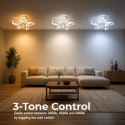 LED lustr s dálkovým ovládáním LILY 86W, 5 Elements, Studené/Teplé/Neutrální světlo, Stmívatelné, Bílý LED lustr s dálkovým ovládáním Výchozí název Alessandro Design