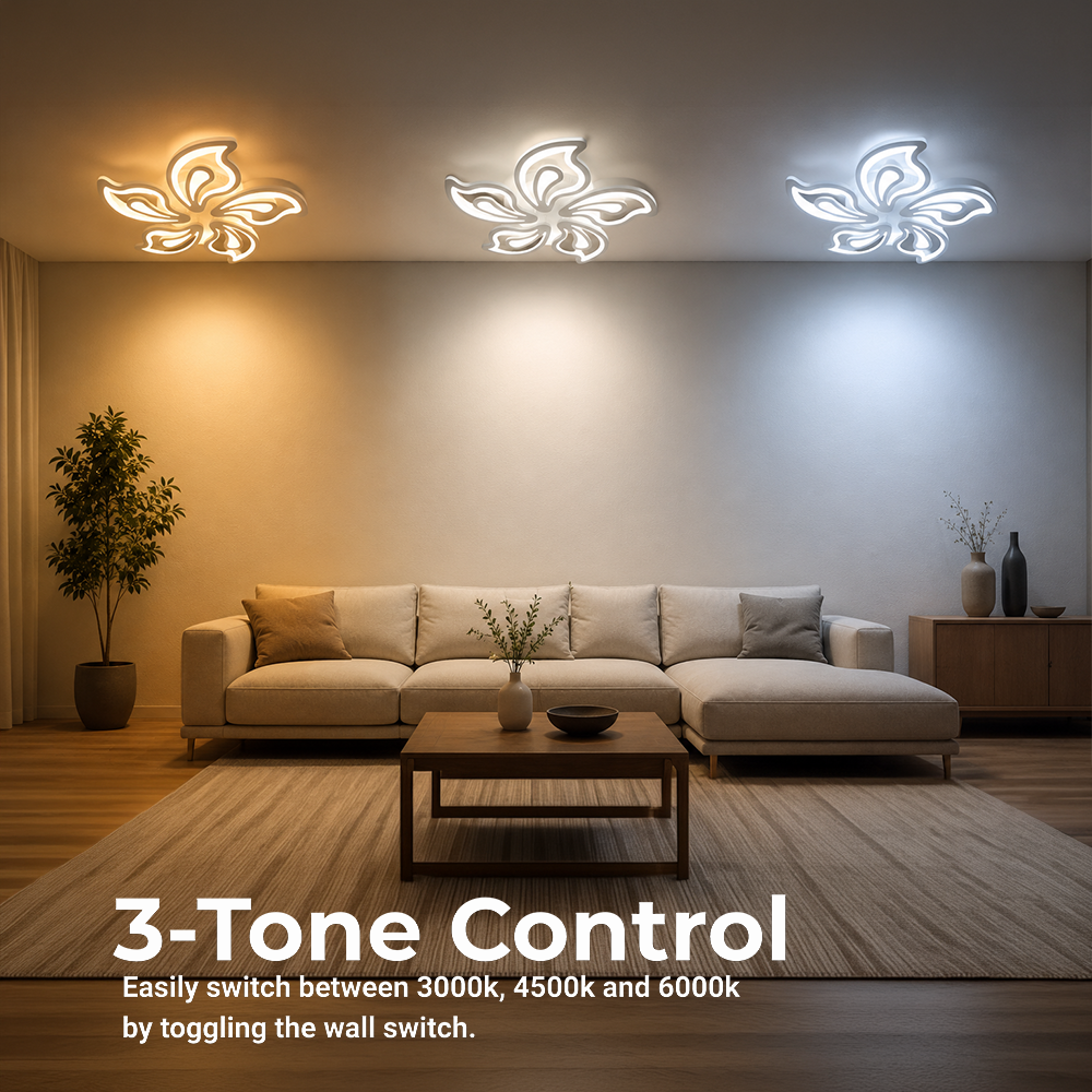 LED lustr s dálkovým ovládáním LILY 86W, 5 Elements, Studené/Teplé/Neutrální světlo, Stmívatelné, Bílý LED lustr s dálkovým ovládáním Výchozí název Alessandro Design