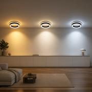 MODERNÍ LED Lustr 25W, Průměr 20cm, Kulatý, Studené/Teplé/Neutrální světlo, Černé LED Lustry Výchozí název Alessandro Design