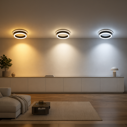MODERNÍ LED Lustr 25W, Průměr 20cm, Kulatý, Studené/Teplé/Neutrální světlo, Černé LED Lustry Výchozí název Alessandro Design