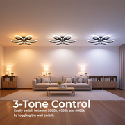 LED lustr s dálkovým ovládáním HELIX 63W, studené/teplé/neutrální světlo, stmívatelné, černé LED lustry s dálkovým ovládáním Výchozí název Alessandro Design