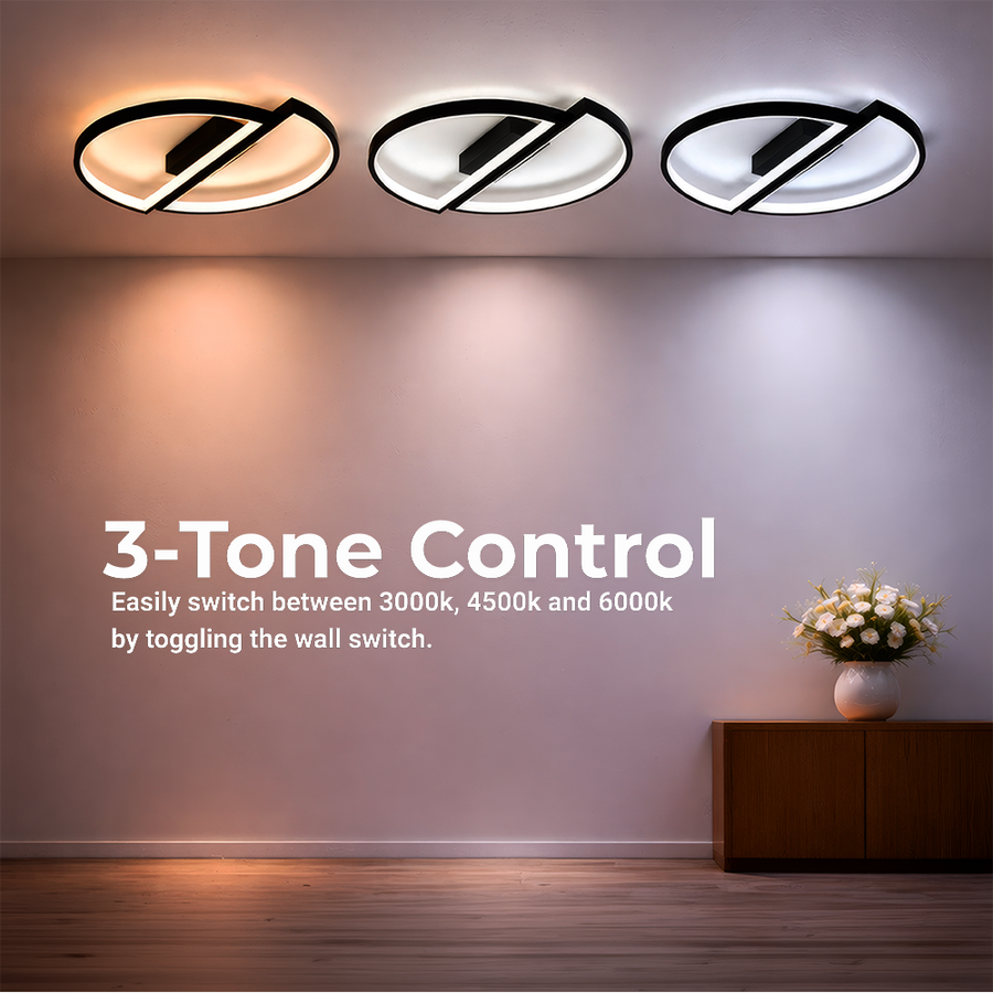 LED lustr s dálkovým ovládáním VECTOR ARCUS 52W, 2 Elements, Studené/Teplé/Neutrální světlo, Stmívatelné, Černé LED lustry s dálkovým ovládáním Výchozí název Alessandro Design