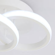 LED lustr VERTEX CIRCULA 21W, 2 kruhy, kovové rámy, studené/teplé/neutrální světlo, bílé LED lustry Výchozí název Alessandro Design