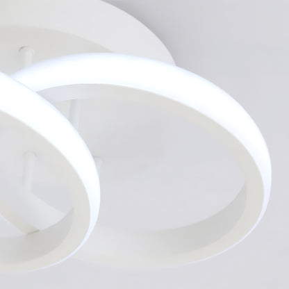 LED lustr VERTEX CIRCULA 21W, 2 kruhy, kovové rámy, studené/teplé/neutrální světlo, bílé LED lustry Výchozí název Alessandro Design
