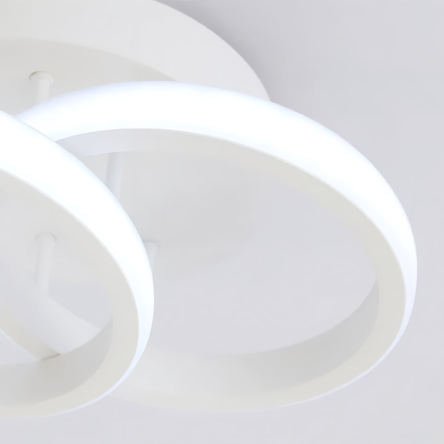 LED lustr VERTEX CIRCULA 21W, 2 kruhy, kovové rámy, studené/teplé/neutrální světlo, bílé LED lustry Výchozí název Alessandro Design