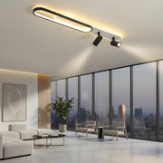 LED lustr s nastavitelným projektorem FISSO Camilla 70W, studené/teplé/neutrální světlo, černé LED lustry Výchozí název Alessandro Design