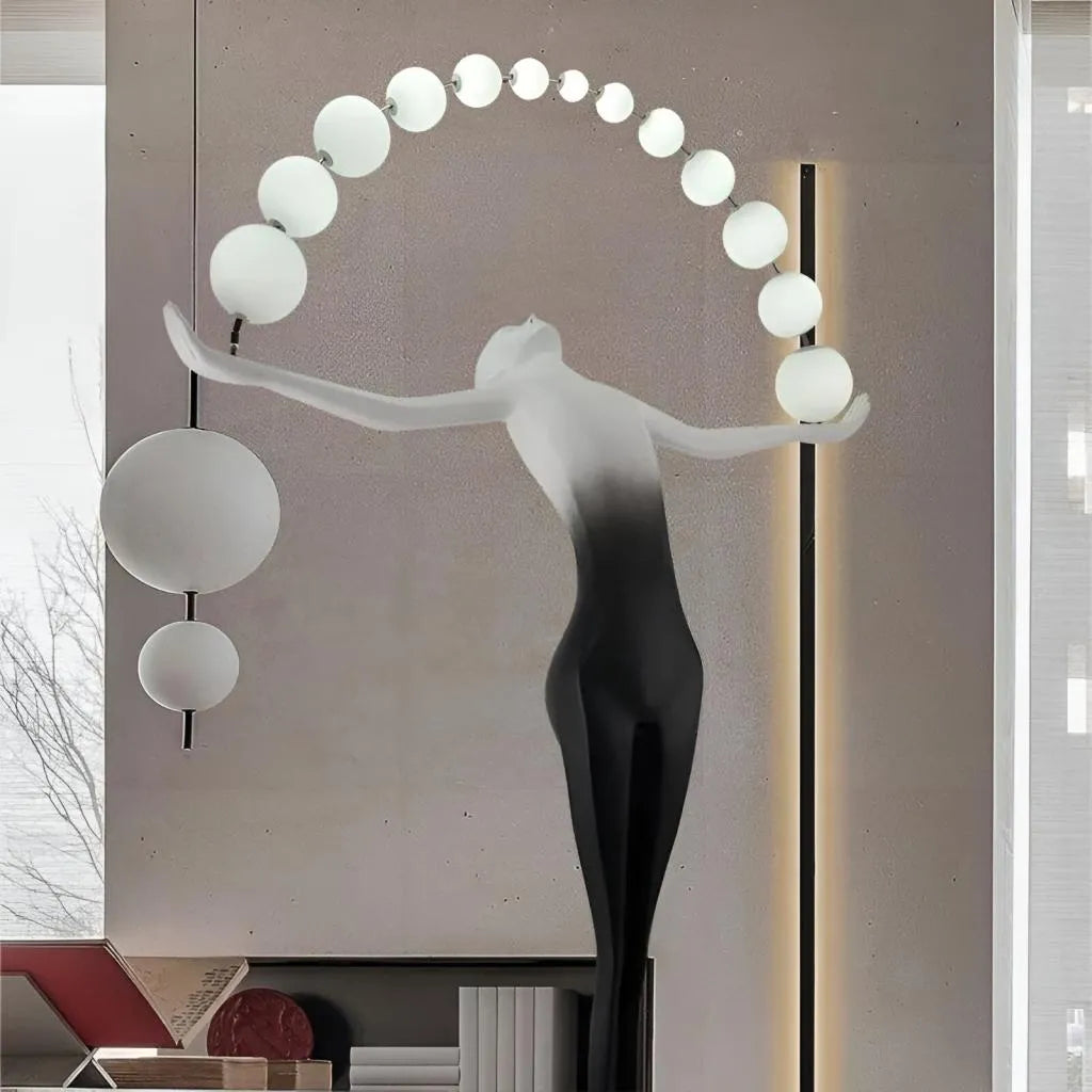 Amato LED stojací lampa 24W 4000K Černá kovová veioze a stojací lampa Výchozí název Alessandro Design