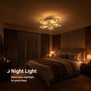 LED lustr s dálkovým ovládáním GLORIOSA 95W, 5 okvětních lístků, studené/teplé/neutrální světlo, stmívatelné, bílý LED lustr s dálkovým ovládáním Výchozí název Alessandro Design