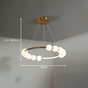 LED závěsné světlo Akrylové Nova 57W s dálkovým ovládáním, stmívatelné, 3000K/4000K/6000K, zlaté, kovové a akrylové LED lustry s dálkovým ovládáním Výchozí název Alessandro Design