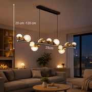 Aurion 29W akrylový LED závěsný lustr s dálkovým ovládáním, stmívatelný, černé zlato, kovové a akrylové LED lustry s dálkovým ovládáním Výchozí název Alessandro Design