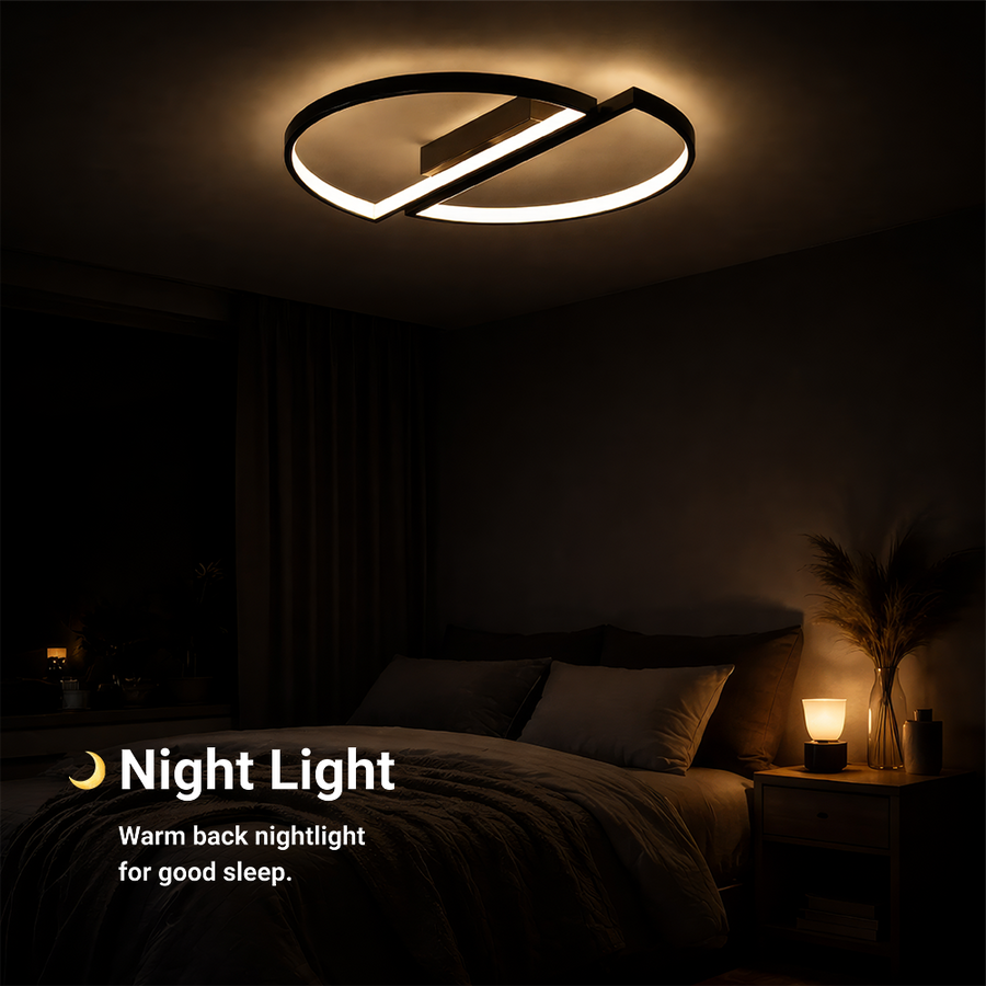 LED lustr s dálkovým ovládáním VECTOR ARCUS 52W, 2 Elements, Studené/Teplé/Neutrální světlo, Stmívatelné, Černé LED lustry s dálkovým ovládáním Výchozí název Alessandro Design