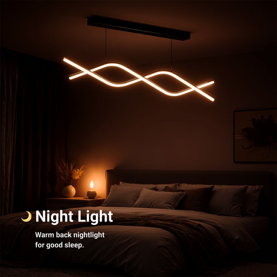 Závěsný LED lustr s dálkovým ovládáním ZIGZAG 27W, studené/teplé/neutrální světlo, stmívatelné, černé, výškově nastavitelné LED lustry s dálkovým ovládáním Výchozí název Alessandro Design