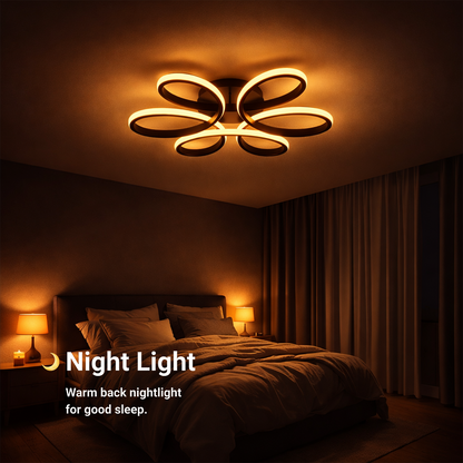 LED lustr s dálkovým ovládáním HELIX 63W, studené/teplé/neutrální světlo, stmívatelné, černé LED lustry s dálkovým ovládáním Výchozí název Alessandro Design