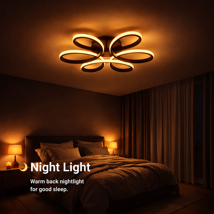 LED lustr s dálkovým ovládáním HELIX 63W, studené/teplé/neutrální světlo, stmívatelné, černé LED lustry s dálkovým ovládáním Výchozí název Alessandro Design